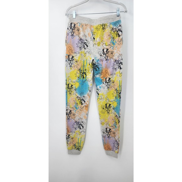 Disney Parks Goofy Grey Paint Splatter Pants Bottoms Joggers XS Oversized - Picture 2 of 6